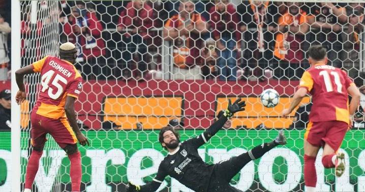Liverpool goalkeeper Alisson injured in Champions League loss at Galatasaray and out of Chelsea game