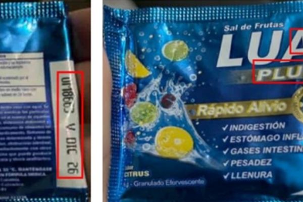 El Invima detecta falsificación de “SAL DE FRUTAS LUA PLUS” lote 0M8663