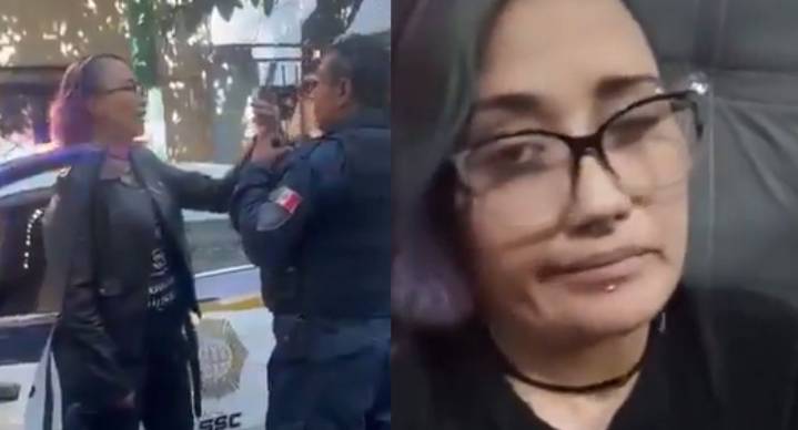 Reaparece ‘Lady patadas’ tras video viral donde golpea a policía; acusa de incitación al odio en su contra