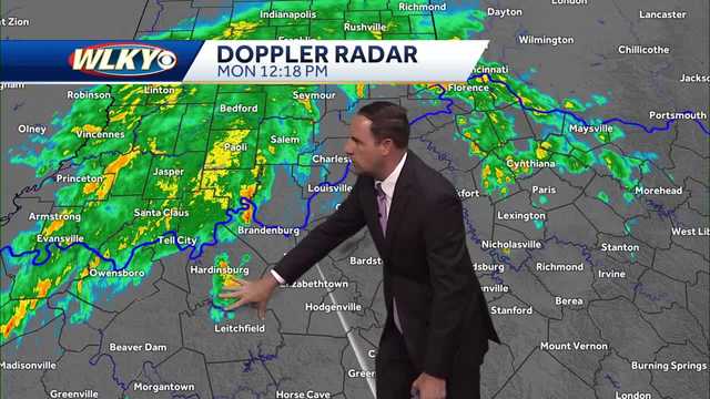 Scattered showers and storms on Monday