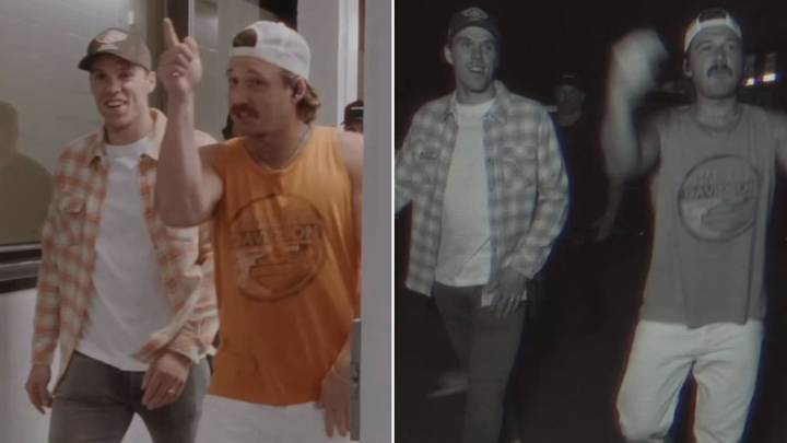 McDavid walks out with Morgan Wallen at Edmonton concert