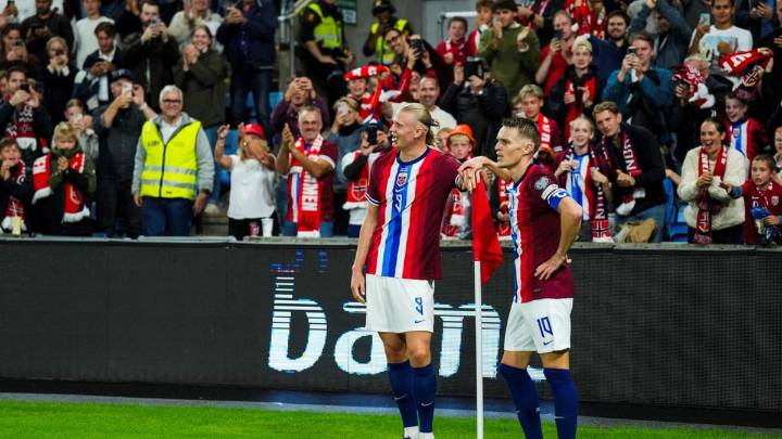 Histórico: Noruega venció 11-1 a Moldavia con cinco goles de Haaland y sueña con el Mundial