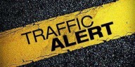 Van on fire causes Route 8 backup