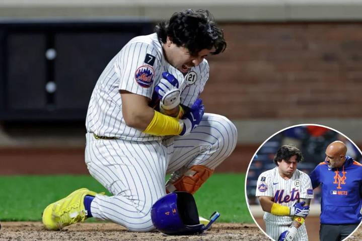Francisco Alvarez exits after getting drilled on elbow in Mets worry