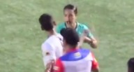 Footballer slaps female referee after receiving red card