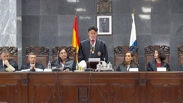 El presidente del TSJC, Juan Luis Lorenzo Bragado, en el acto de apertura del nuevo año judicial