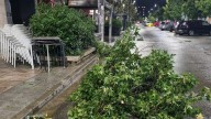 Fuertes vientos, lluvia y granizo dejan daños en varios puntos de Binéfar
