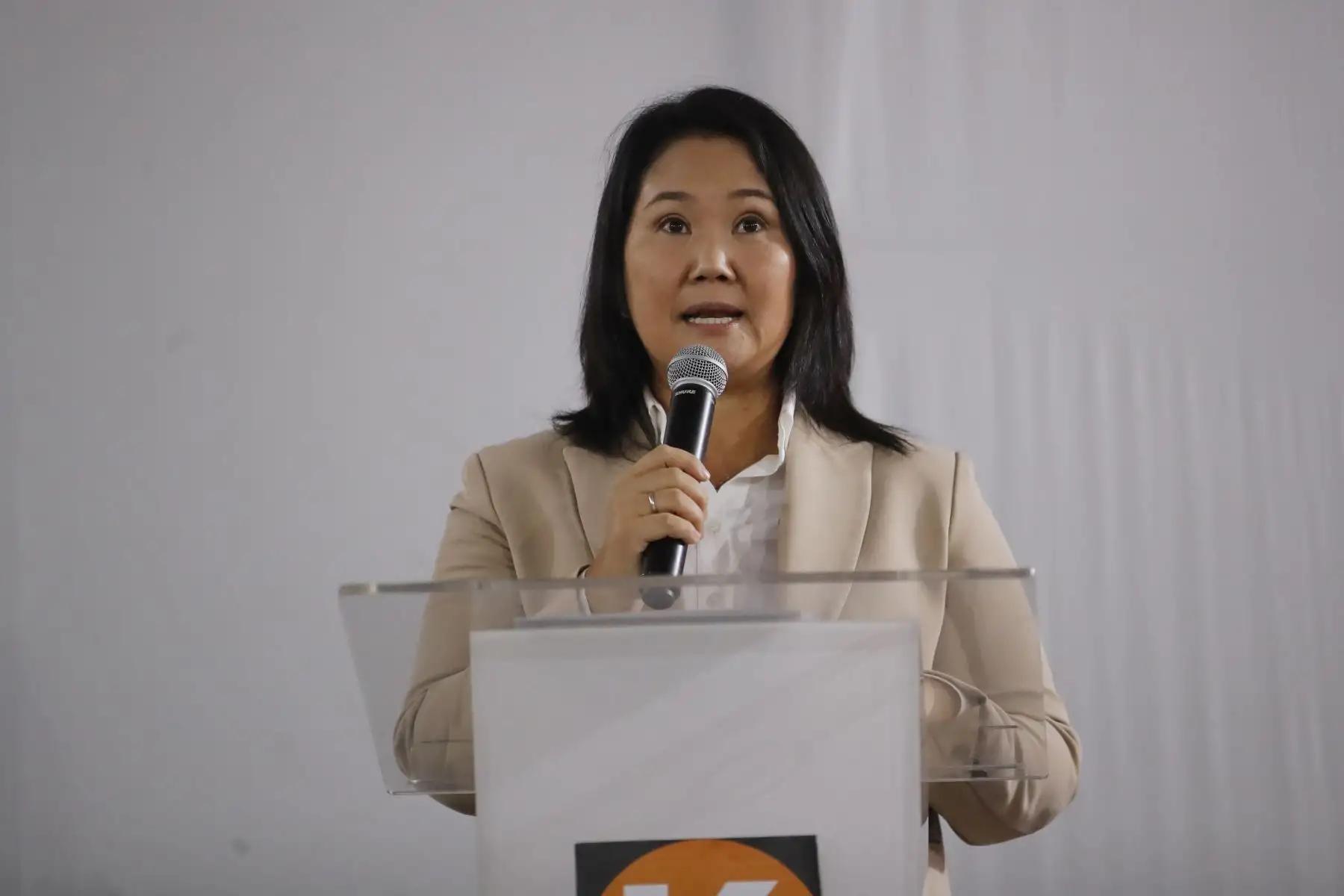 Keiko Fujimori: pedido para declarar ilegal a Fuerza Popular es antidemocrático