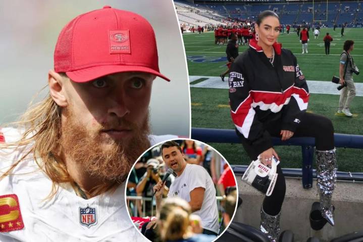 George Kittle's wife slams 'sick world' as couple under attack for fake Charlie Kirk quote