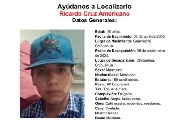 Ricardo desapareció en Chihuahua, es de Guachochi