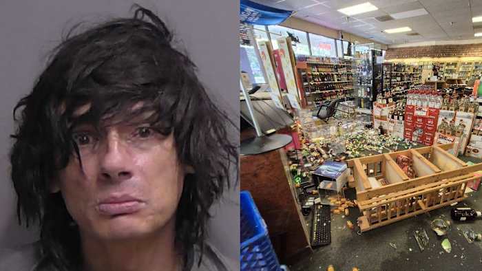 Man accused of throwing glass bottles in Palm Coast liquor store, spitting at deputies