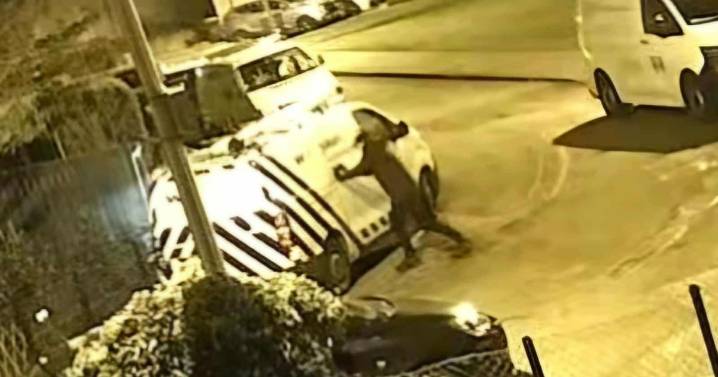 Moment Midlothian man caught in 'sinister act' outside homes during the night