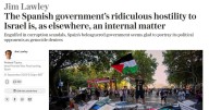'The Telegraph' retrata a Sánchez por su «ridícula hostilidad» hacia Israel: «Es un asunto interno»