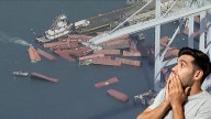 Caen al océano más 60 contenedores en el puerto de Long Beach, California