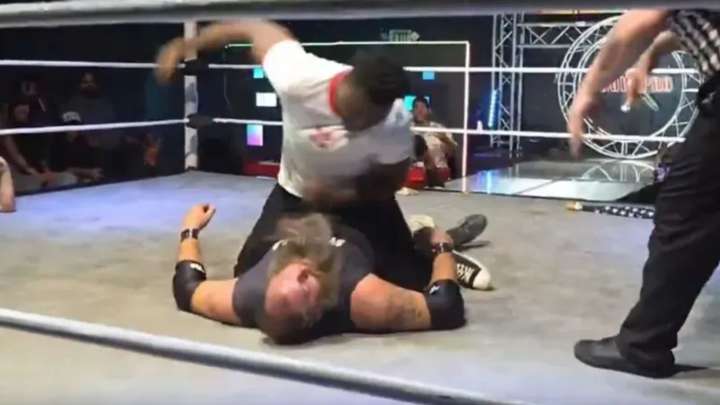 Rampage Jackson’s son Raja arrested after pummelling wrestler Syko Stu with 22 punches leaving him choking on blood