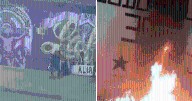 Sujetos no identificados queman y pintan las paredes del Estadio Matute de Alianza Lima