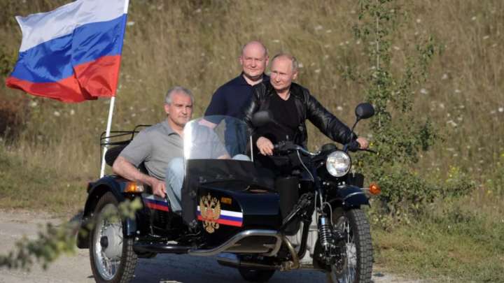 Putin reveals he almost killed himself while riding motorbike after tyrant lost control and it 'flipped over'