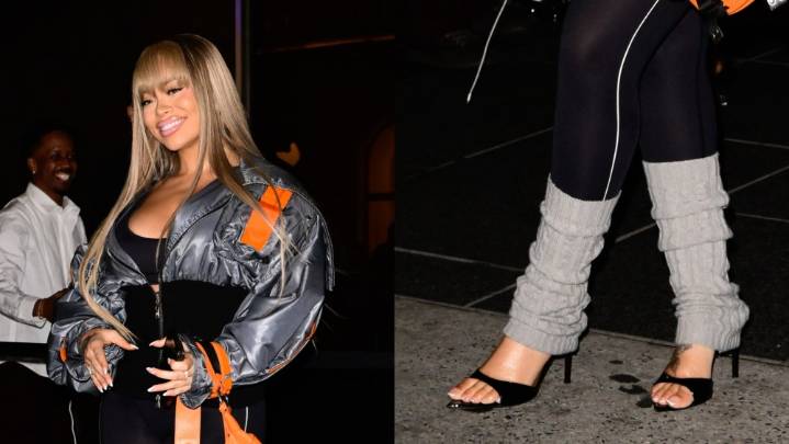 Latto Goes Retro With Leg Warmers and Mules at NikeSkims Launch