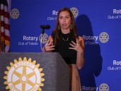 Foster care advocate challenges Rotarians to spread awareness, support youth