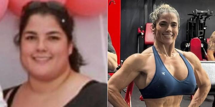 Pesaba 145 kilos y bajó a 62: la impactante transformación de Monica Di Giacomo, la mujer que se escondía y ahora es fisicoculturista