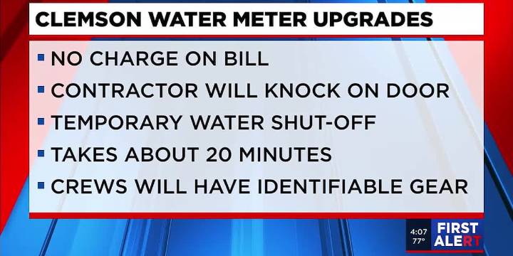 Clemson performing water meter upgrades