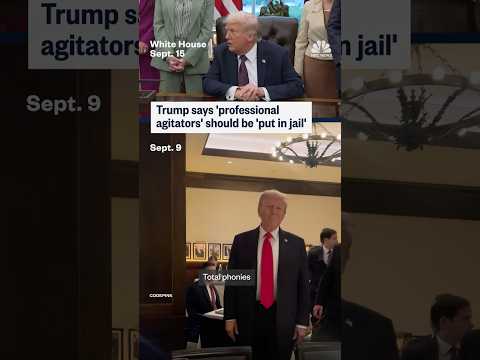 Trump says 'professional agitators' should be 'put in jail'