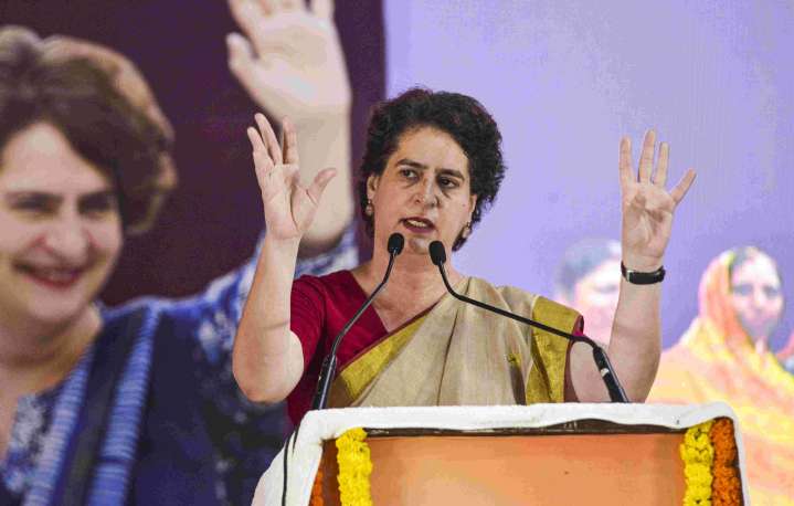NDA trying to buy people's votes with doles, need to teach them lesson: Priyanka Gandhi