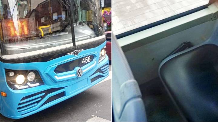 Apareció una pistola 9 milímetros en la butaca de un colectivo de la línea 131