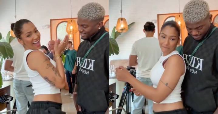 "Mirando y dejando": L Kimii frito con los sensuales movimientos de su novia Samantha Hernández