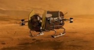 Un helicóptero en la luna de Saturno