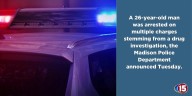 Madison Police arrest suspect accused of crashing car with drugs inside