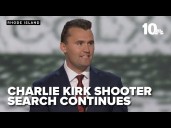 Search for suspect in Charlie Kirk shooting continues, Kirk shot while speaking on mass shootings