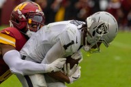Tre Tucker’s career day a bright spot in Raiders’ ugly loss to Commanders