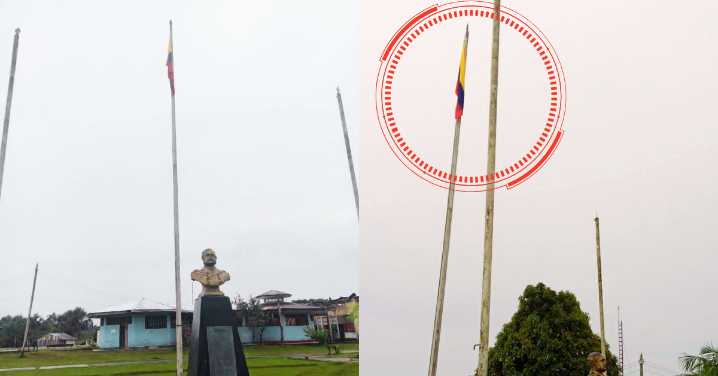 Tensión Perú-Colombia: Izan bandera colombiana en comunidad Tres Fronteras