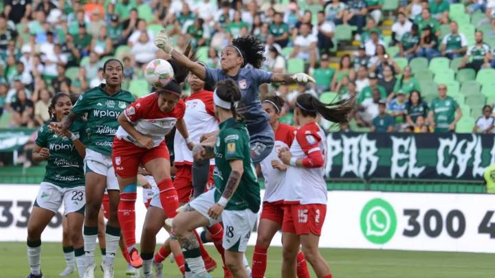 Polémica en la final de la Liga femenina BetPlay entre Deportivo Cali y Santa Fe; ¿era penalti?