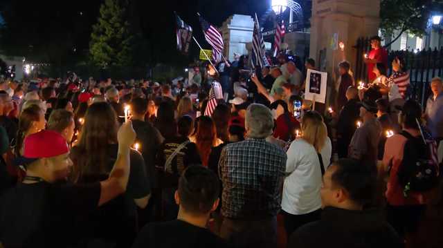 2 arrested as hundreds attend Charlie Kirk vigil in Boston