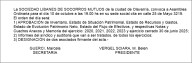 La Sociedad Libanes de Socorros Mutuos convoca a Asamblea Ordinaria