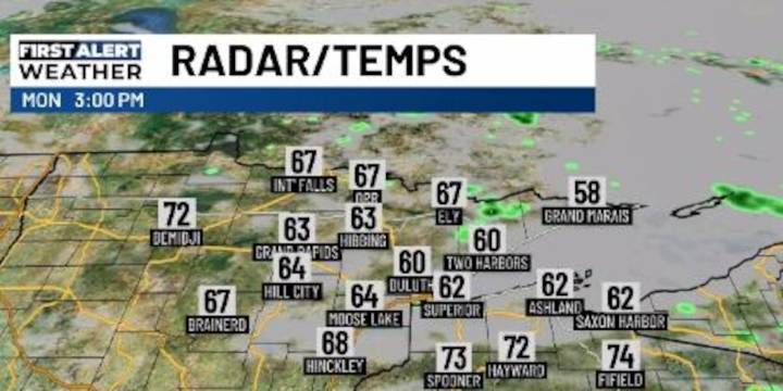 Showers may finish the weekend but slow clearing to begin Monday