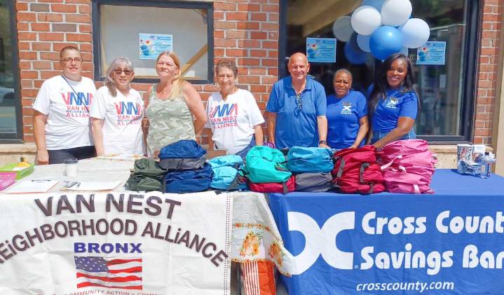 VNNA and Cross County Savings Bank team up for backpack giveaway