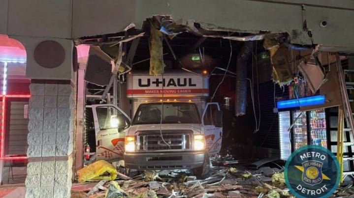 MSP, Detroit police probe crashes into buildings, break