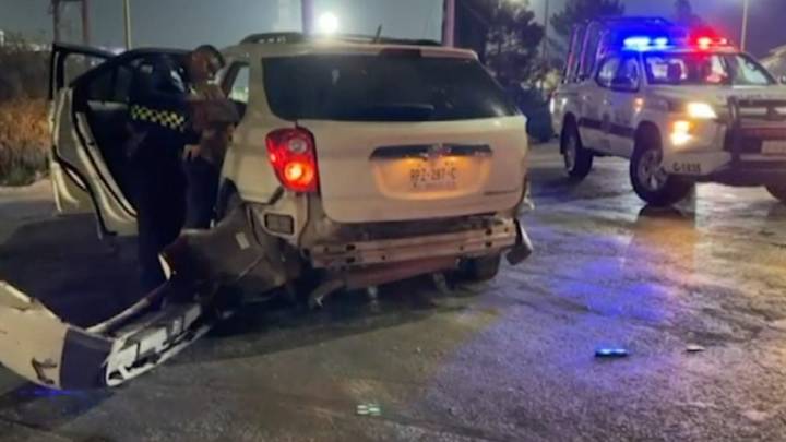 Tren impacta camioneta familiar y deja 3 heridos en bulevar Nazario Ortíz Garza