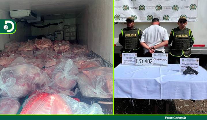 Capturan a hombre que robó camión con siete toneladas de productos cárnicos en Antioquia