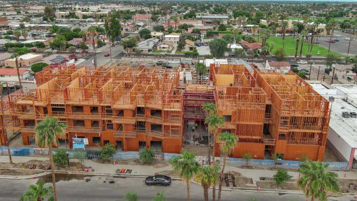 What's the new construction site in downtown Indio?