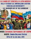 Convocatoria en Nueva York:¡EEUU no a la intervención en Venezuela ni en Latinoamerica! Sábado 6 de septiembre a la 1pm