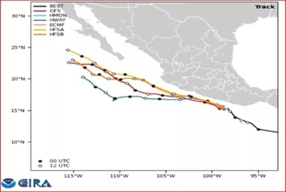 Se forma depresión tropical en las costas de Oaxaca y Guerrero