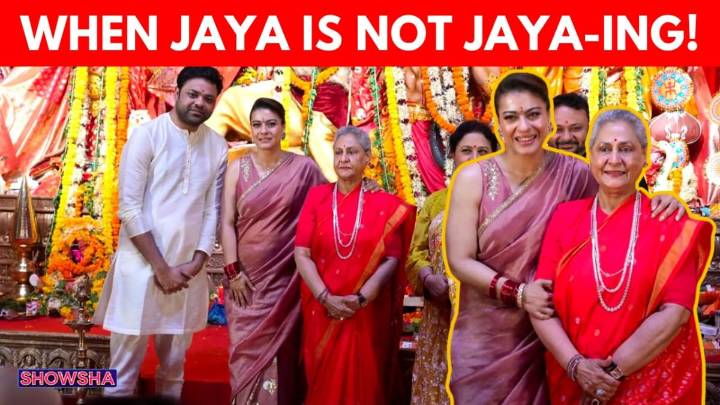 Jaya Bachchan Can't Stop Smiling As She Catches Up With Kajol At Durga Puja Pandal
