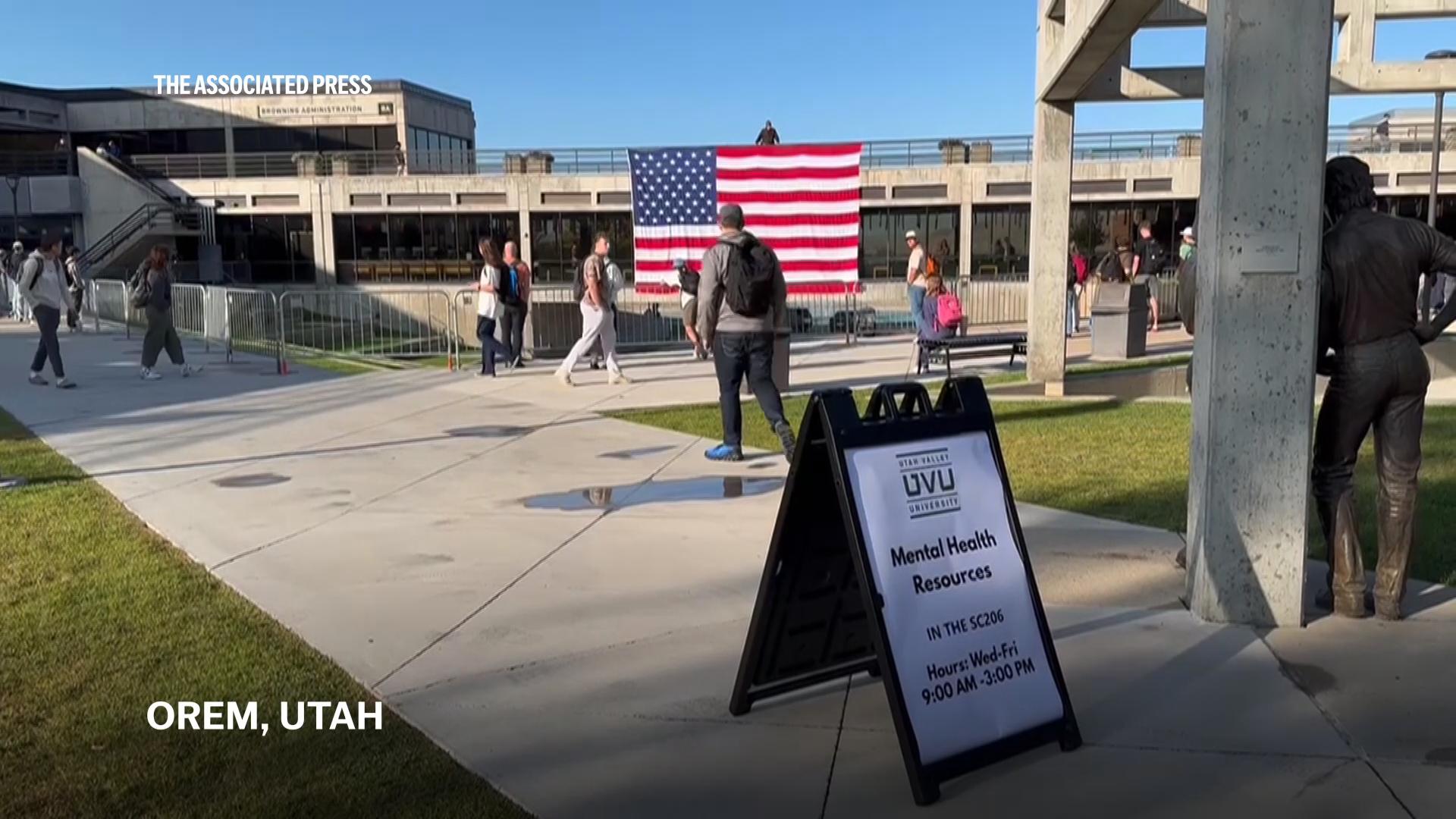 Utah university campus welcomes back students following Kirk's death