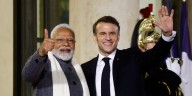 Emmanuel Macron y Narendra Modi coincidieron en la importancia de alcanzar “una paz justa y duradera en Ucrania”