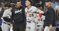 Tigers Báez leaves game against Marlins after fouling off a pitch that struck near his left eye