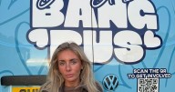 Bonnie Blue causes ruckus at Rangers game as part of 'Freshers Bang Bus' tour